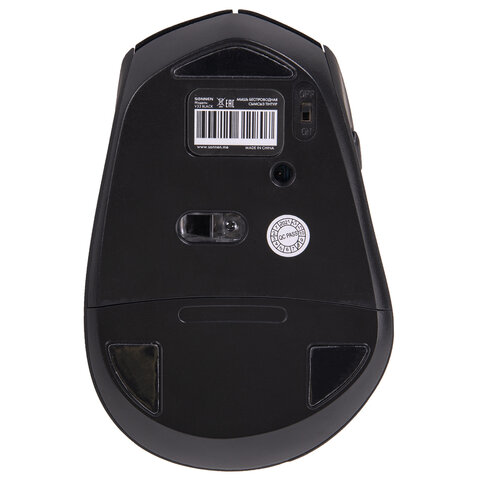 Мышь беспроводная SONNEN V33, USB, 800/1200/1600 dpi, 6 кнопок, оптическая, черная, SOFT TOUCH