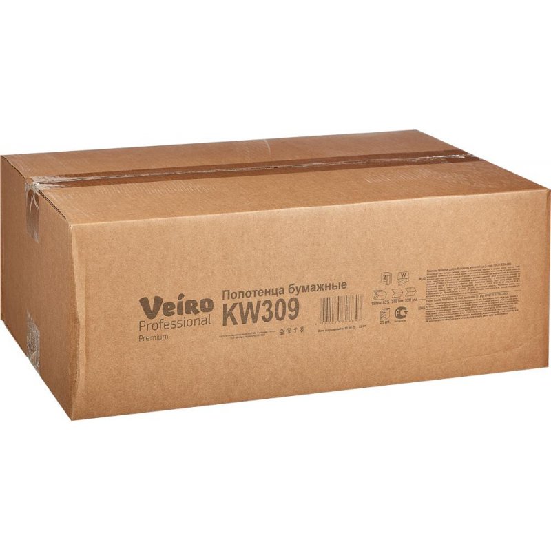 Полотенца бумажные д/держ.Veiro F2 Premium 2сл.150л/пач21пач/корW-слож.KW30