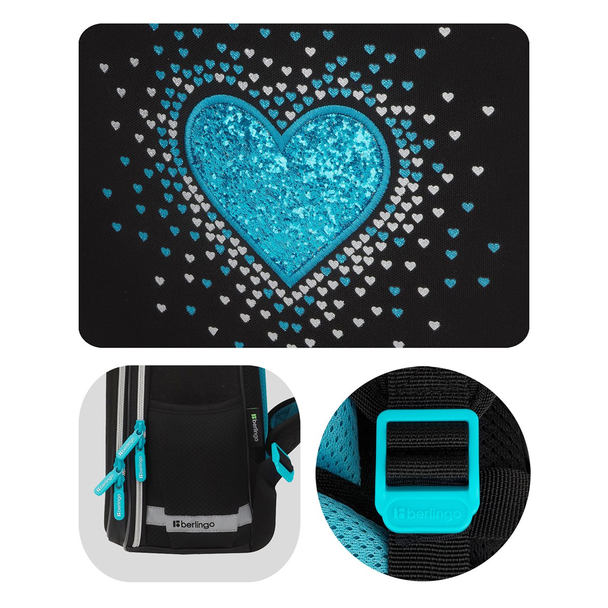Ранец Berlingo Expert Plus «Glamorous» 38×29×15см, 2 отделения, 2 кармана, анатомическая спинка