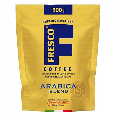 Кофе растворимый FRESCO «Arabica Blend»сублимированный500 гмягкая упаковка