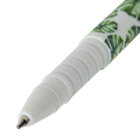 Ручка шариковая BRAUBERG SOFT TOUCH GRIP «TROPIC», СИНЯЯ, мягкое покрытие, узел 0.7 мм