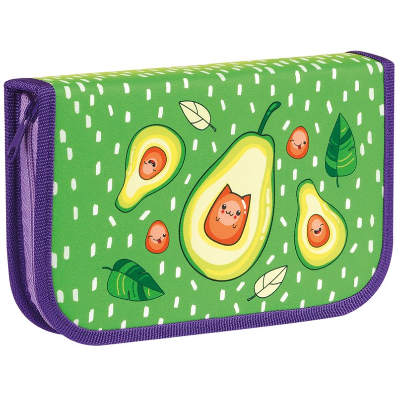 превью Пенал 1 отделение, 210×130 ArtSpace «Avocado», две откидные секции, ткань