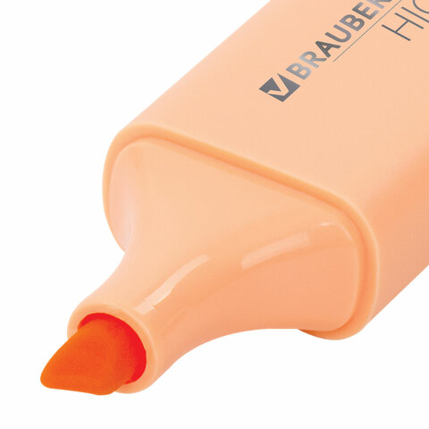 Текстовыделитель BRAUBERG «ORIGINAL PASTEL», ПЕРСИКОВЫЙ, линия 1-5 мм