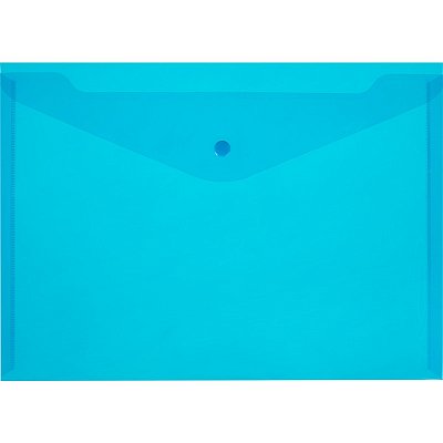 Папка-конверт Элементари на кнопке А4 синяя 0.15 мм (10 штук в упаковке)