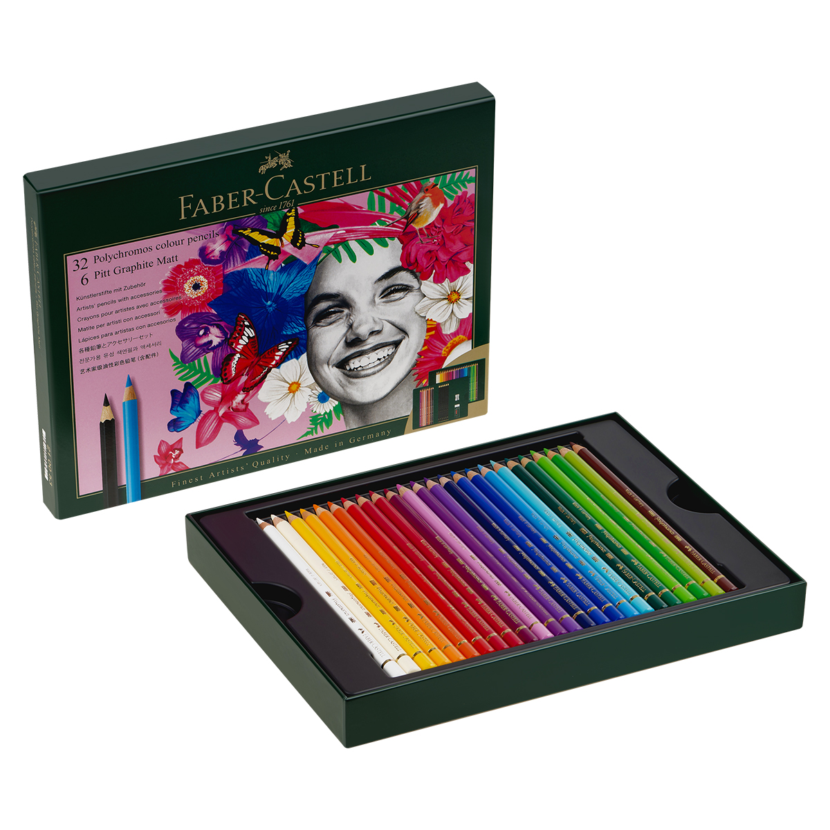 Набор художественных изделий Faber-Castell «Polychromos & Pitt Graphite Matt », 40 предметов, студийная коробка