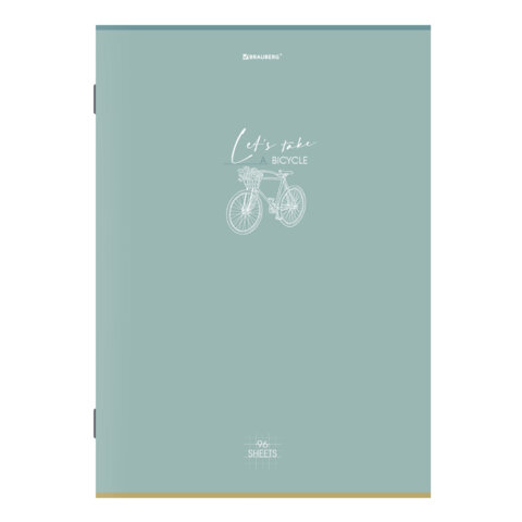 Тетрадь А4, 96 л., BRAUBERG, скоба, клетка, глянцевый лак, «Pastel», (микс в спайке)