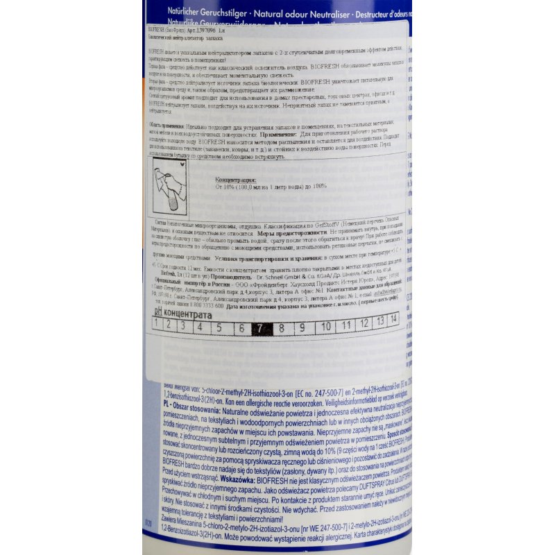 Нейтрализатор запахов Dr. Schnell Biofresh 1 л (концентрат)