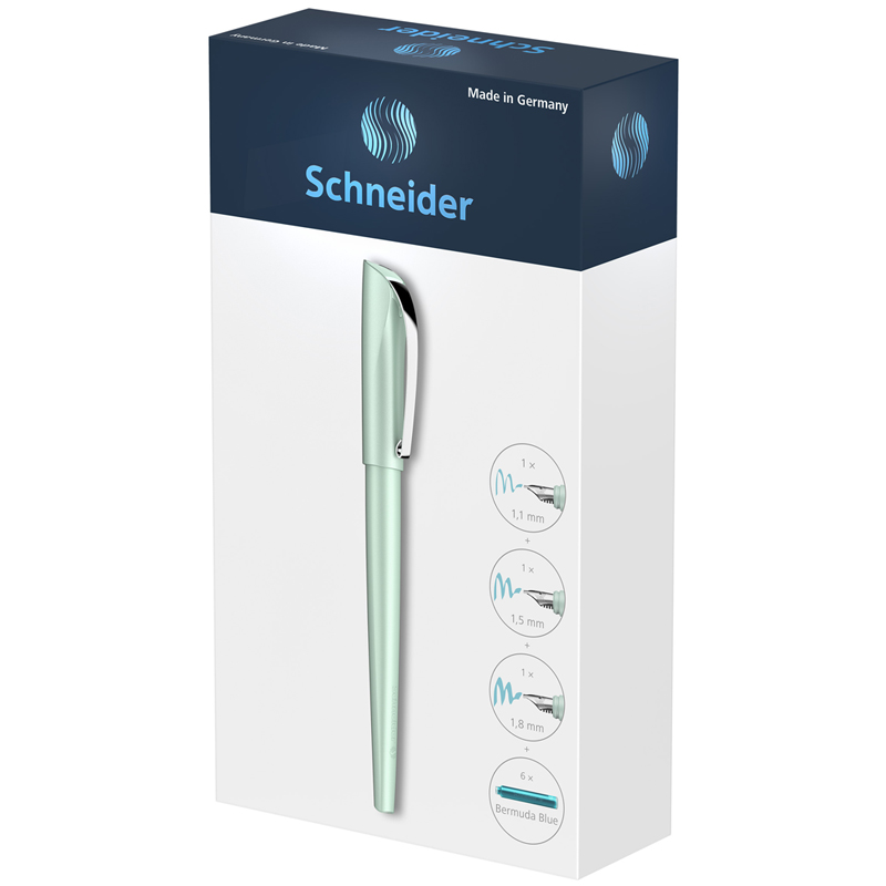Подарочный набор Schneider «Callissima Мята», перьевая ручка, наконечник 1.5мм, наконечник 1.8мм