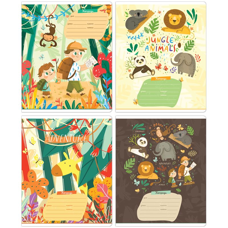 Тетрадь 12л., линия MESHU «Jungle animals» - купить в Москве оптом и в ...