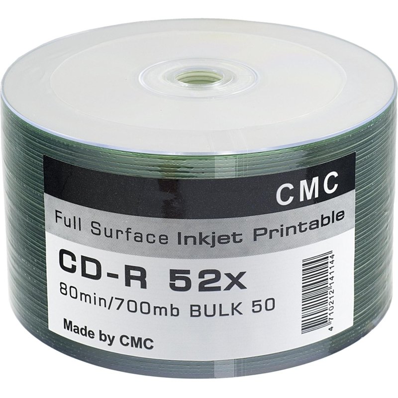 Носители информации CMC CD-R 80 52x Bulk/50 Full Ink Print