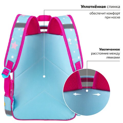 Рюкзак ПИФАГОР SCHOOL, 1 отделение, 3 кармана, «Smart penguin», 38×28×14 см