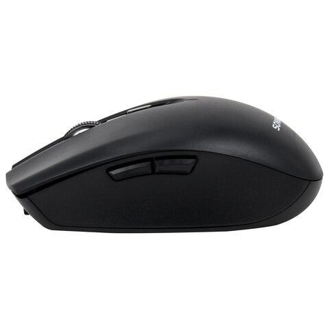 Мышь беспроводная USB, 800/1200/1600 dpi, 5 кнопок + колесо-кнопка, оптическая, SONNEN Q80, черная