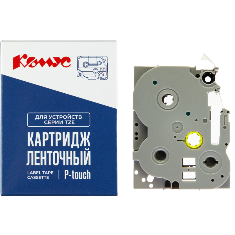 превью Картридж Комус TZE-241(Brother TZE-241 черный на белом,18мм/8м)
