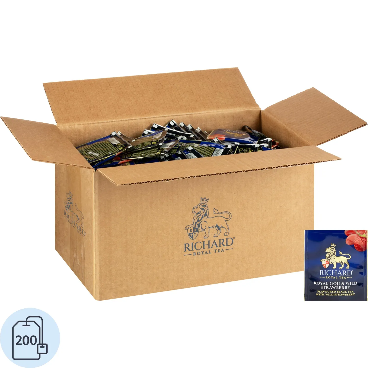 Чай чёрный Richard Royal Goji & Wild Strawberry 200 пакетиков