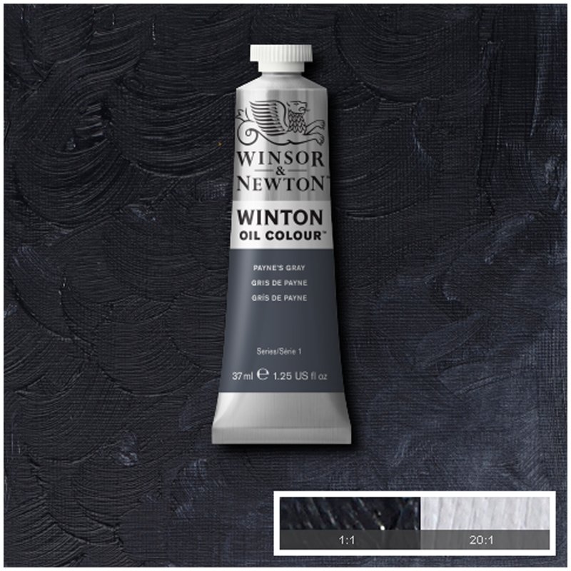 Краска масляная художественная Winsor&Newton «Winton», 37мл, туба, серый Пэйнес