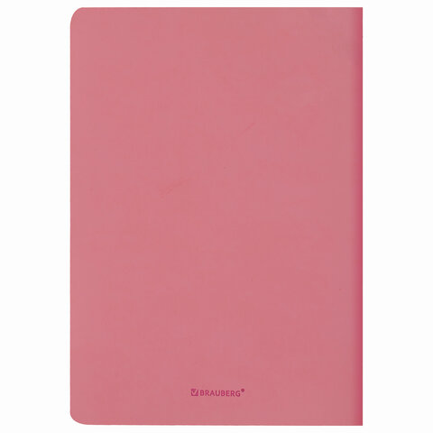 Тетрадь 60 л. в линию обложка кожзам SoftTouch, сшивка, B5 (179×250мм), РОЗОВЫЙ, BRAUBERG RAINBOW