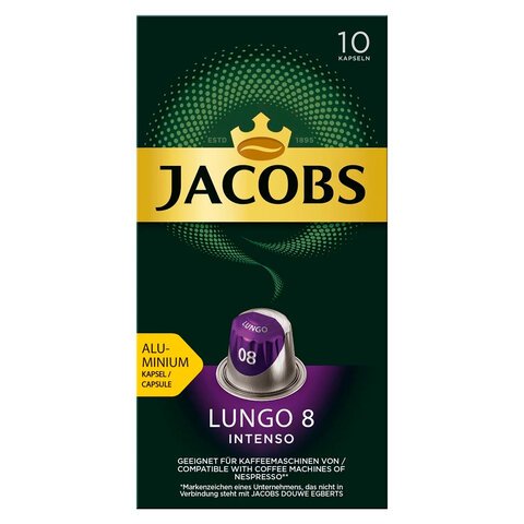 Кофе в капсулах Jacobs Lungo 8 Intenso (10 штук в упаковке)