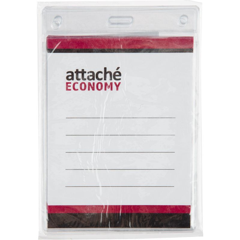 Бейдж Attache Economy 138×96 150 мкм без шнурка, вкладыш 120×90 5шт/уп