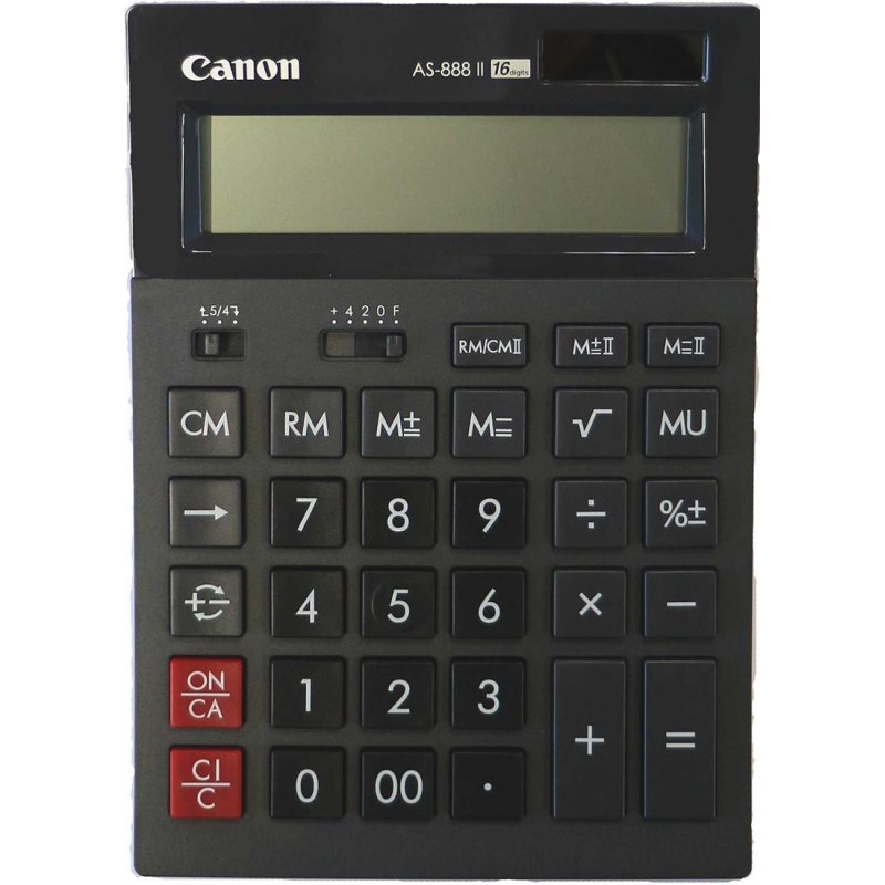 Калькулятор настольный Canon AS-888 II 16-разрядный черный