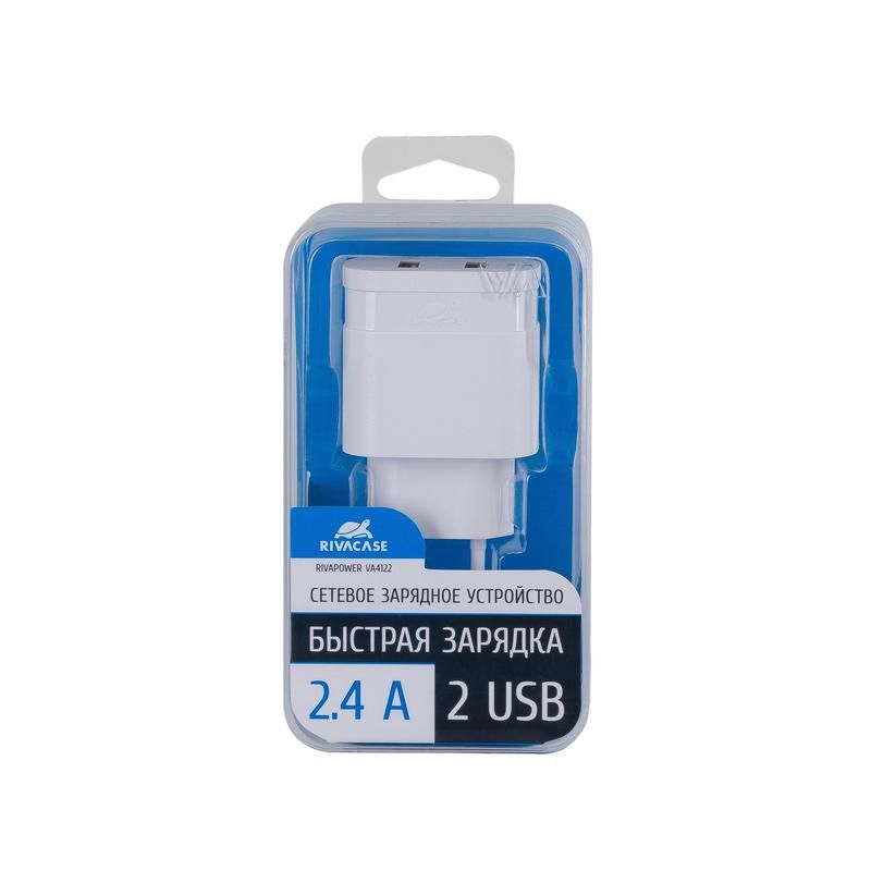 Зарядное устройство RivaCase Rivapower VA4122 W00 USB 2.4 А