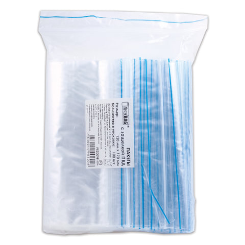 Пакет с замком (Zip Lock) 12 х 17 см, 32 мкм, 100 шт/уп