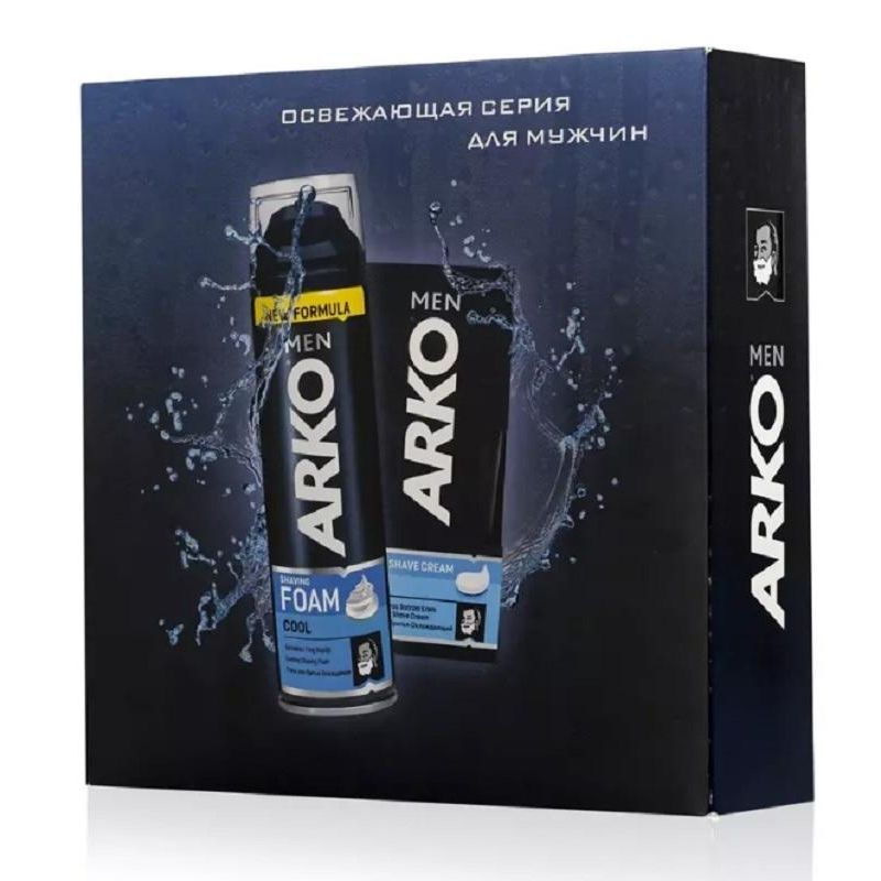 превью Подарочный набор ARKO Пена Cool 200мл, крем пбр Cool 50мл