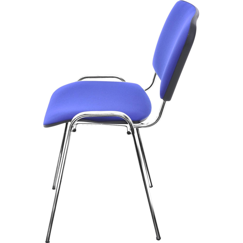 Стул FA_EChair Лайт (ИЗО) хром, ткань синяя С-6/ТК-9