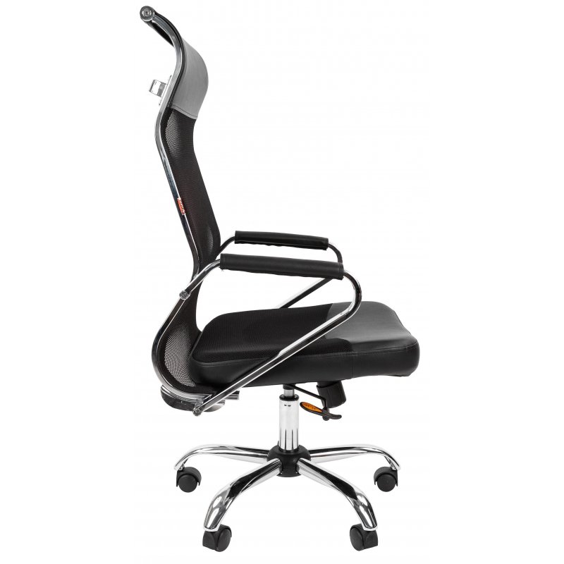 Кресло для руководителя Easy Chair 642 TPU Sakura черное (ткань/сетка/искусственная кожа/металл)