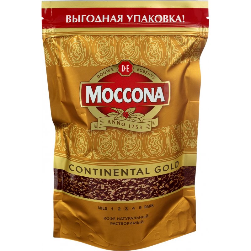 Кофе растворимый Moccona Continental Gold 140 г (пакет)
