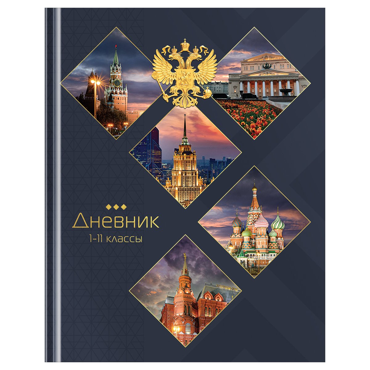 превью Дневник 1-11 кл. 40л. (твердый) ArtSpace «Россия», глянцевая ламинация, тиснение фольгой