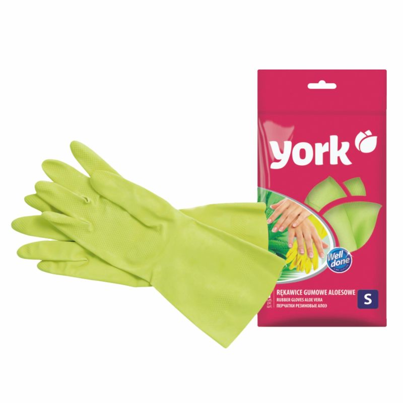 Перчатки резиновые YORK Алоэ ароматизированные р-р S 092160