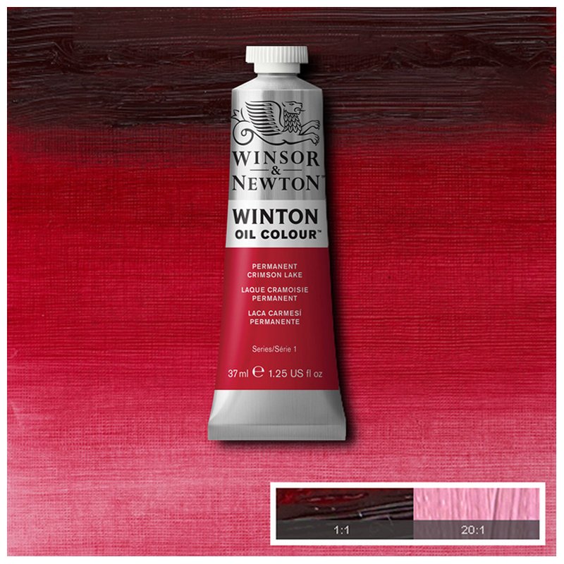 Краска масляная художественная Winsor&Newton «Winton», 37мл, туба, малиновый перманентный