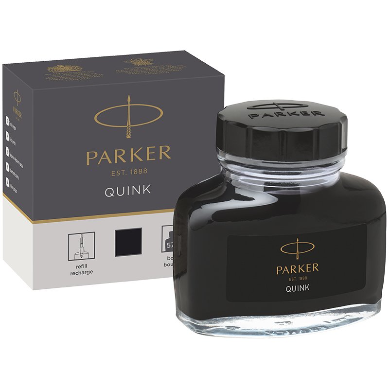 Чернила Parker Quink черные 57 мл (в стеклянном флаконе)