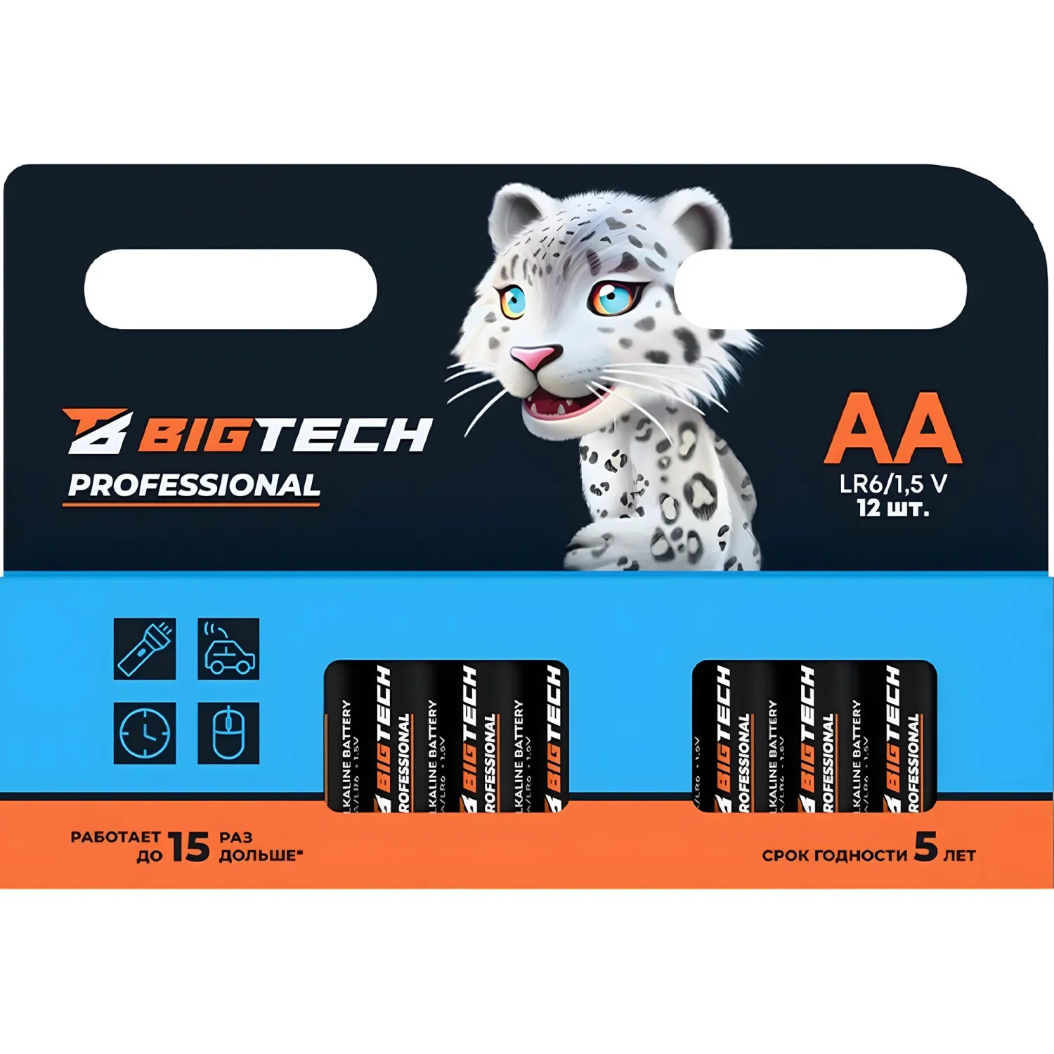 превью Батарейка AA пальчиковая BigTech Professional (12 штук в упаковке)
