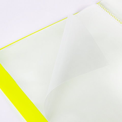 Папка 40 вкладышей BRAUBERG «Neon», 25 мм, неоновая желтая, 700 мкм