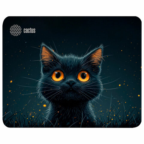 превью Коврик для мыши CACTUS «Black Cat», 250×200x3 мм
