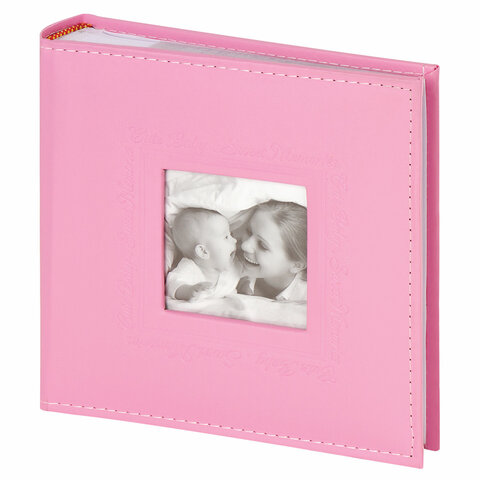 Фотоальбом BRAUBERG «Cute Baby» на 200 фото 10×15 смпод кожубумажные страницыбоксрозовый391141