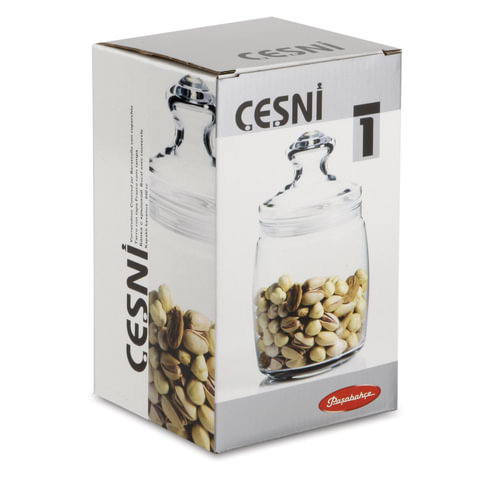 Банка с крышкой для сыпучих продуктов PASABAHCE «Cesni», 1 шт., 940 мл, стекло