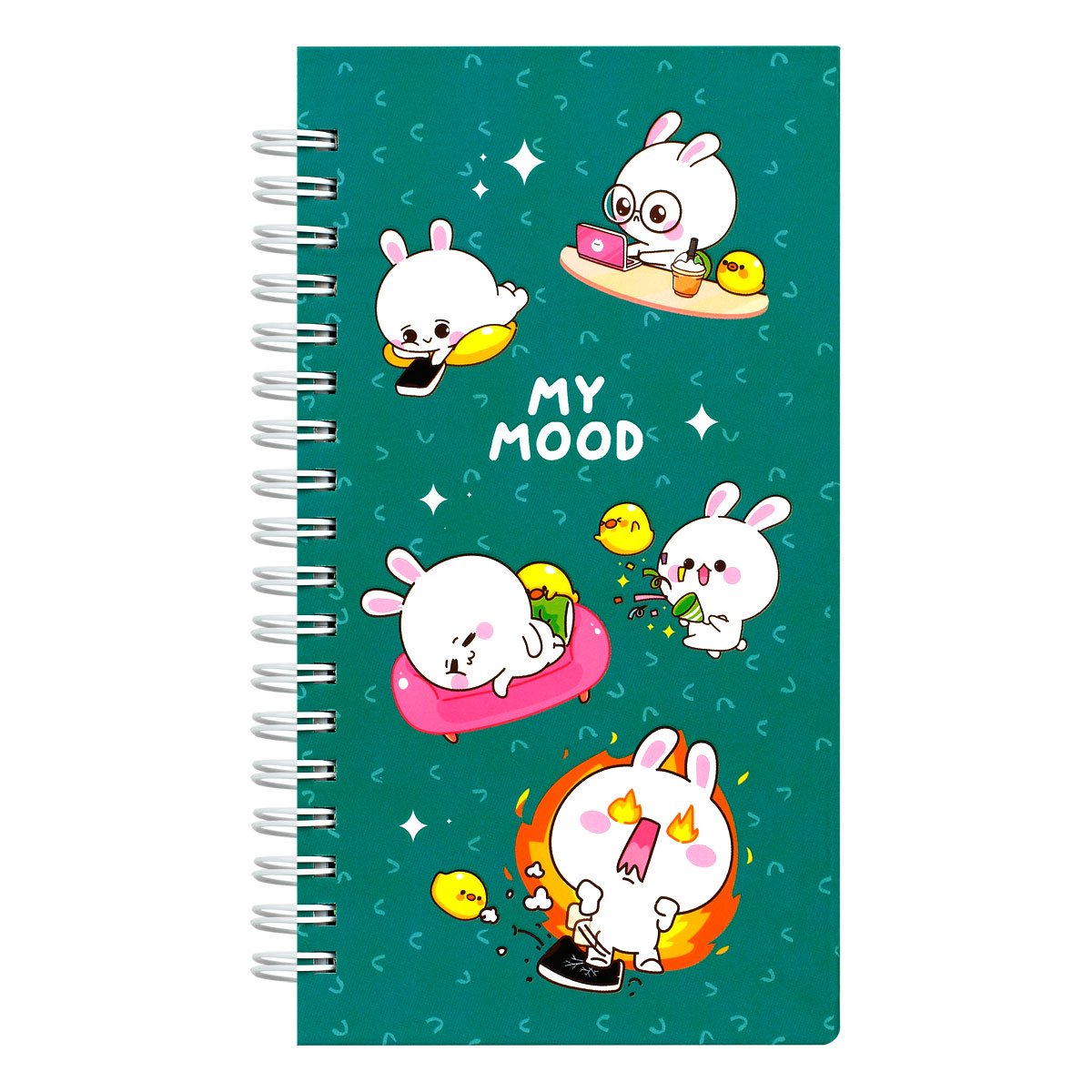 Записная книжка 95×175мм 96л. MESHU «My cute day», матовая ламинация, выборочный УФ-лак