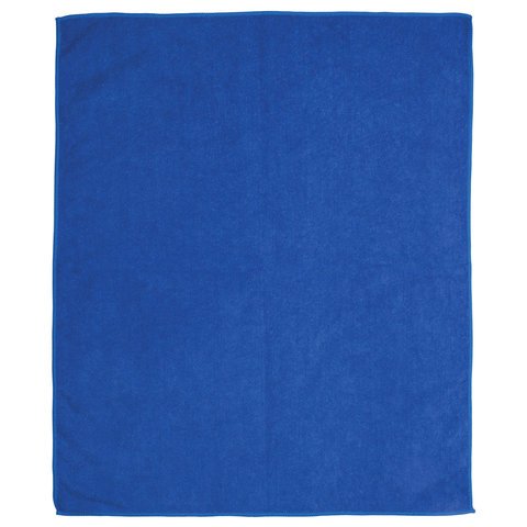 Тряпки для мытья пола, КОМПЛЕКТ 3 шт., микрофибра, 50×60 см, синие, ЛЮБАША ЭКОНОМ