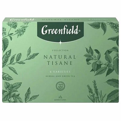 Чай GREENFIELD «Natural Tisane», ассорти 6 вкусов, НАБОР 30 пакетиков