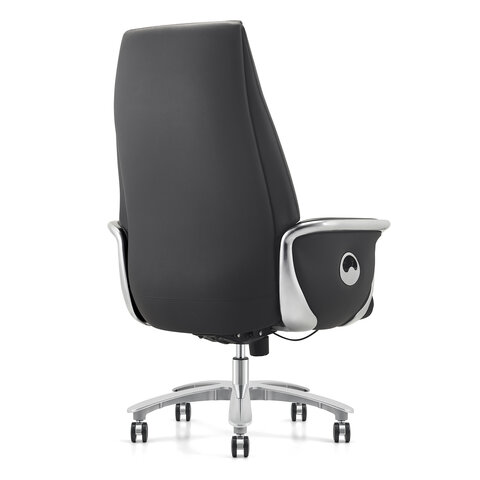 Кресло HAWASAN (ХАВАСАН) PREMIUM EX-800, до 200 кг, синхромеханизм, алюминий, экокожа, черное
