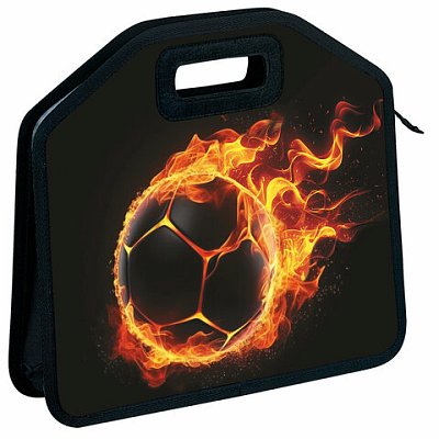 Папка-сумка ЮНЛАНДИЯ, 1 отделение, фетровые ручки, 34×30х11 см, Fire ball