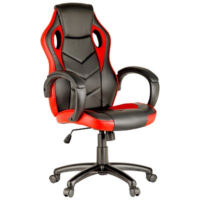 Кресло игровое Helmi HL-S07 «Boost», экокожа/ткань черная/красная