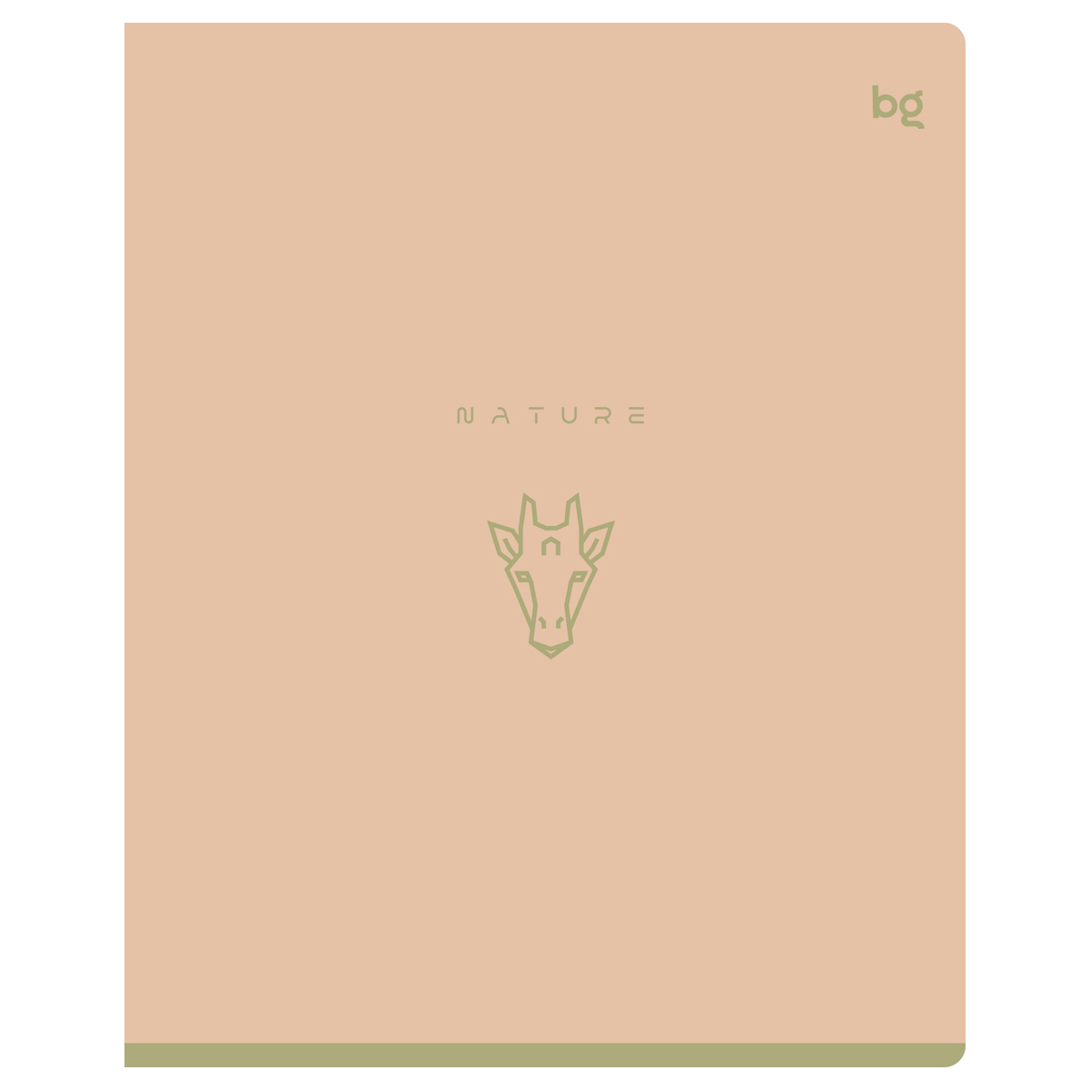 Тетрадь 48л., А5, клетка BG «Nature», soft-touch ламинация