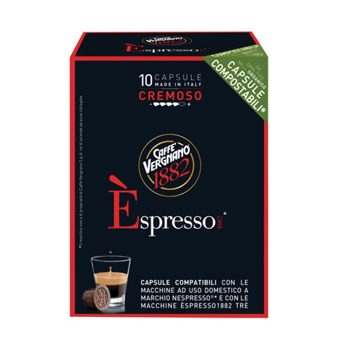 превью Капсулы для кофемашин NESPRESSO, Cremoso, натуральный кофе, 10 шт. х 5 г, VERGNANO