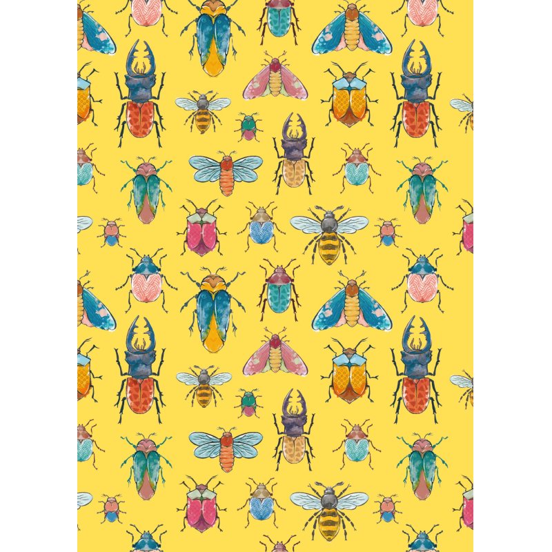 Тетрадь общая №1 School Жуки А5, 40л, клетка, сшивка, уп(2шт)блок 70 г/кв. м