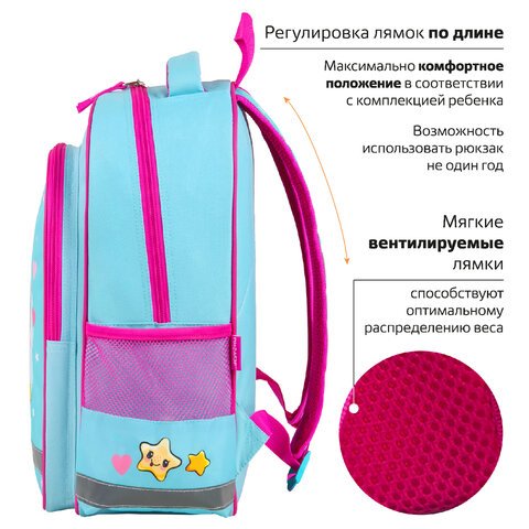 Рюкзак ПИФАГОР SCHOOL, 1 отделение, 3 кармана, «Smart penguin», 38×28×14 см