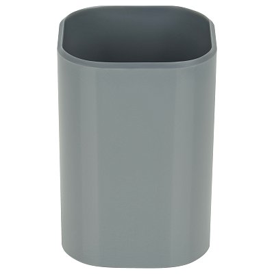 Подставка-стакан СТАММ «Фаворит», пластиковая, квадратная, серая
