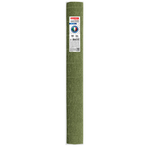 Бумага гофрированная (ИТАЛИЯ) 180 г/м2, оливковая (17a8), 50×250 см, BRAUBERG FLORE